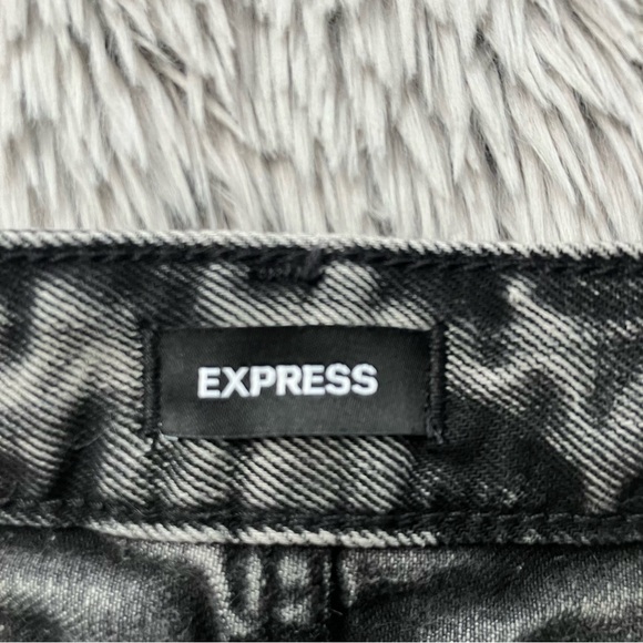 Express size 12P Jeans Black Distressed Ankle Boot - Picture 7 of 12